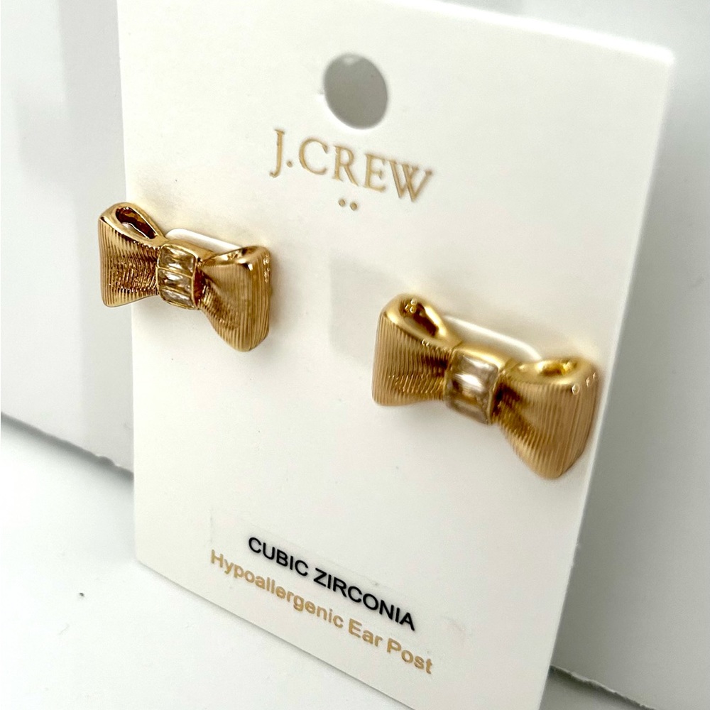 đJ. Crew Factory Womenâs Bow Earrings. - Picture 3 of 5
